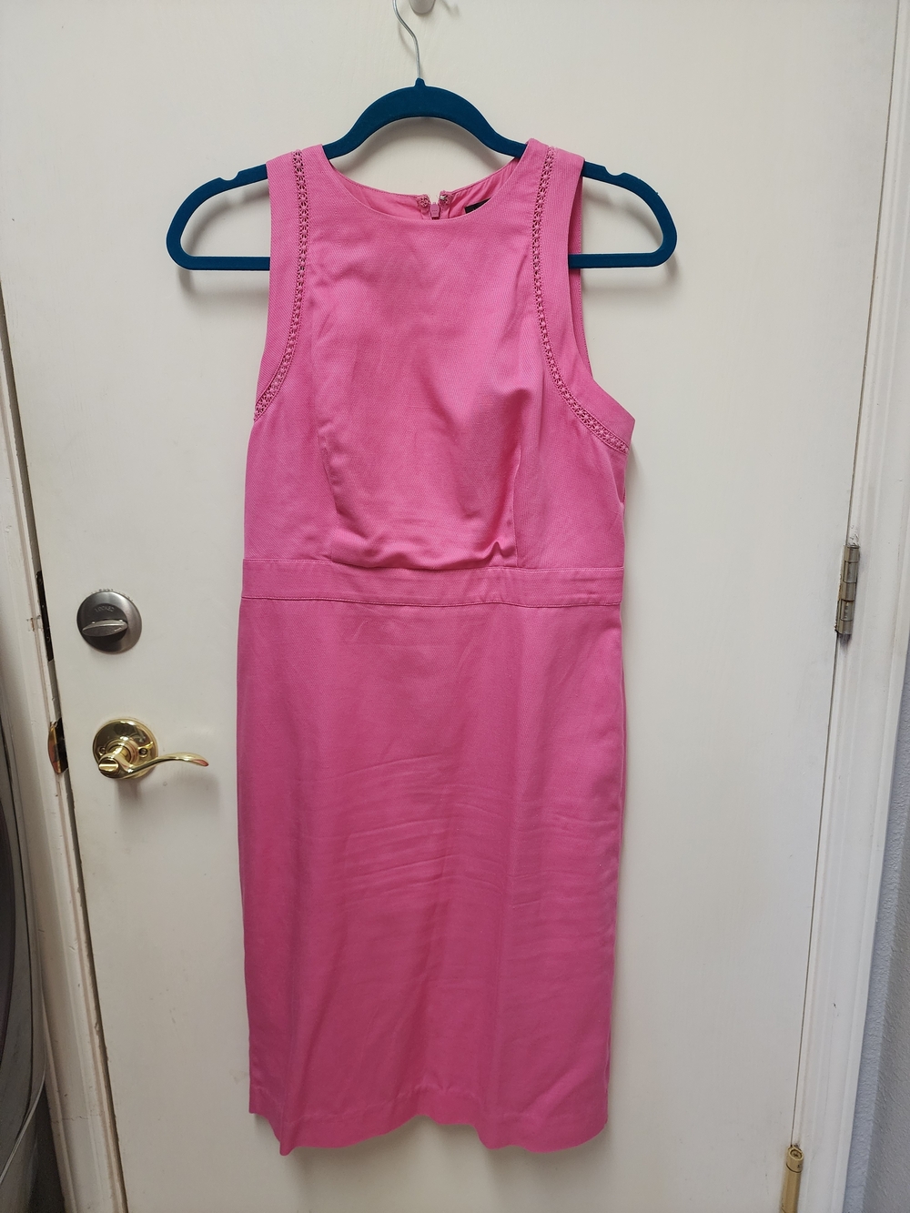 Ann Taylor Pink Sleeveless Midi Sheath Dress - Picture 2 of 6